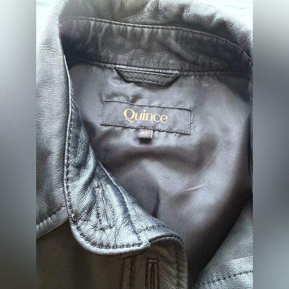 Quince 100% Leather Shirt Jacket in black size M - Picture 14 of 16